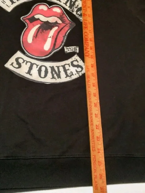 The Rolling Stones Sweatshirt Large Black Rock N Roll Band Tongue And Lips - Picture 6 of 9